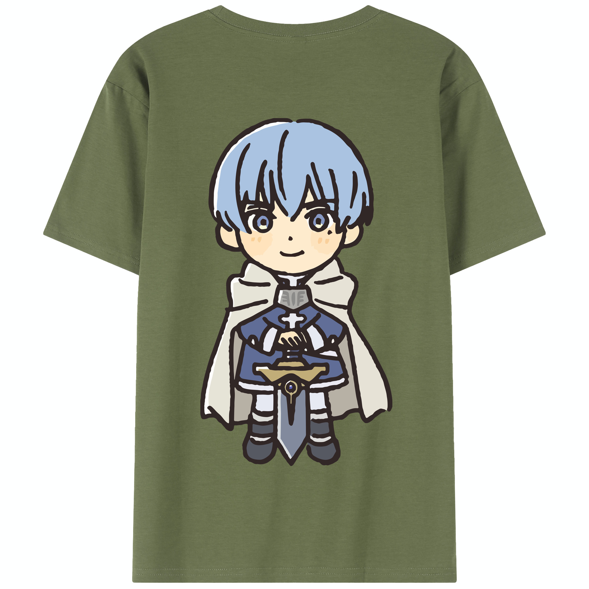 （画像用） 葬送のフリーレン Frieren 綿100％半袖Tシャツ（背面プリント）